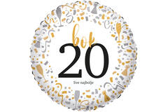Foil Balloon - hello 20 Sve najbolje - Croatian - 45 cm