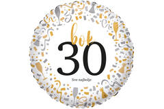 Foil Balloon - hello 30 Sve najbolje - Croatian - 45 cm