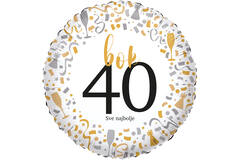 Foil Balloon - hello 40 Sve najbolje - Croatian - 45 cm