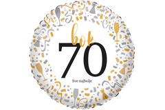 Foil Balloon - hello 70 Sve najbolje - Croatian - 45 cm