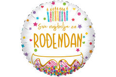 Foil Balloon - Heart Shape - "Sve najbolje za ROĐENDAN" - Croatian - 45 cm