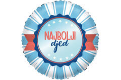 Foil Balloon - "NAJBOLJI djed" - Blue - Croatian - 45 cm