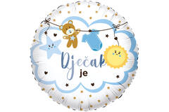 Foil Balloon - "Dječak je" - Croatian - 45 cm