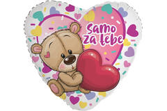 Foil Balloon - Heart Shape - "Samo za tebe" - Croatian - 45 cm