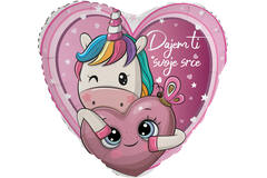 Foil Balloon - Heart Shape - "Dajem ti svoje srce" - Croatian - 45 cm