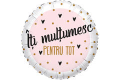 Foil Balloon - "Îți mulțumesc PENTRU TOT" - Romanian - 45 cm