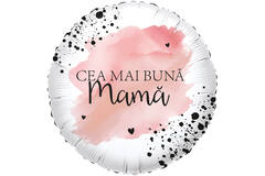 Foil Balloon - "CEA MAI BUNĂ Mamă" - Romanian - 45 cm