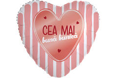 Foil Balloon - Heart Shape - "Cea mai bună bunică" - Romanian - 45 cm