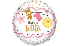 Foil Balloon - "Este o fetiță" - Romanian - 45 cm