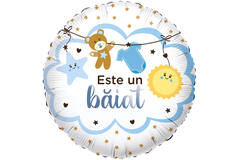 Foil Balloon - "Este un băiat" - Romanian - 45 cm