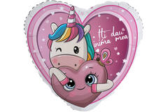Foil Balloon - Heart Shape - "Îți dau inima mea"- Romanian - 45 cm