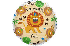 Foil Balloon - Lion/Leu "La mulți Ani" - Romanian - 45 cm