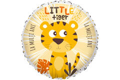 Foil Balloon - Lion/Tigru "LITTLE tiger LA MULȚI ANI" - Romanian - 45 cm