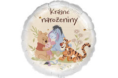 Foil Balloon - Winnie the Pooh "Krásné narozeniny" - Czech - 45 cm