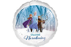 Foil Balloon - Frozen "Stastne narodeniny" - Slovenian - 45 cm