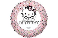 Foil balloon - Hello Kitty - Paris - HAPPY BIRTHDAY - 45 cm