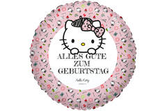 Foil balloon - Hello Kitty - Paris - HAPPY BIRTHDAY (German) - 45 cm