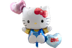 Foil balloon - Shaped - Hello Kitty - Hearts - HELLO KITTY - 85 x 80 cm