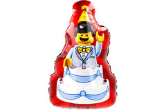 Large Shape - LEGO Geburtstagskuchen - Folienballon H45 verpackt 