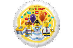 Standard - LEGO Geburtstagskuchen HBD - ENG Folienballon C60 verpackt 45 cm 