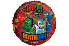 Standard - LEGO NINJAGO Party HBD - Folienballon C60 45 cm verpackt