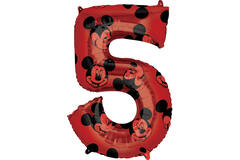 Mid Size Number Mickey Mouse Forever Number 5 Foil Balloon L27 Package