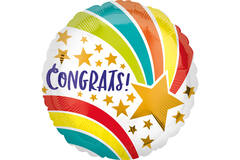 Foil Balloon - "CONGRATS" Shooting Star - 45 cm