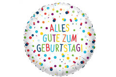 Foil Balloon - "ALLES GUT ZUM GEBURTSTAG!" - Confetti - 45 cm
