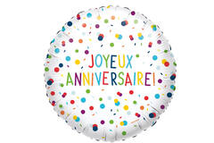 18in/45cm EU Confetti Birthday Joyeux
