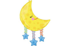 SuperShape Moon and Stars Foil Ball