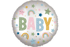 Foil Balloon - "BABY" - Natural - 45 cm