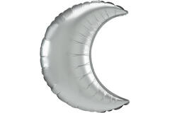 Mini Shape Satin Platinum Crescent