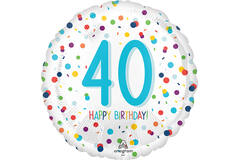 18in/45cm EU Confetti Bday 40