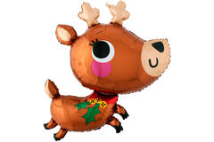 Foil Balloon - Shape - Cute Reindeer Christmas - 76 x 76 cm