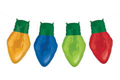Christmas Light Bulb Foil Balloon D