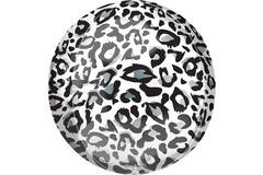 Orbz Snow Leopard Print Foil Balloo