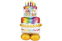 AirLoonz® – Birthday Cake - "HAPPY BITHDAY"- 68 x 134 cm