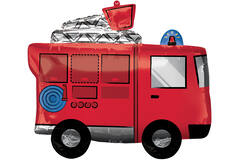 Foil Balloon - Shape - Fire Truck - 66 x 55 cm