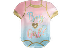Foil Balloon - Shape Romper "Boy or Girl?" - 55 x 60 cm