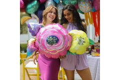 Foil Balloon - Shape - Flowers and Butterfly - 93 x 48 cm