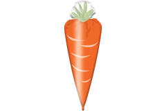 Foil Balloon - Shape - Carrot