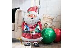 Foil Balloon - Shape - Snowy Santa Claus - 48 x 86 cm
