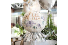 Foil Balloon - "hello BABY" - Satin Soft Jungle Baby - 45 cm