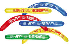 2 Latex Balloons Happy Birthday 120 cm / 48"