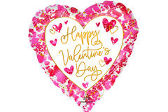 Standard Heartful Valentine's Day Foil Balloon S40 Packaged 43cm
