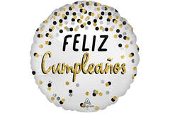 18in/45cm Black Slvr Gld Bday Cumpl