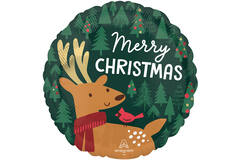 Foil Balloon - "Merry CHRISTMAS"- Reindeer - 45 cm