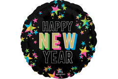 Standard New Year Glow Foil Balloon S40 packaged 43cm