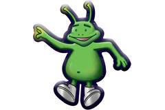 Shape Space Party Alien 67x75cm