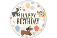 Foil balloon - "HAPPY BIRTHDAY" - Pawsome Party - 45 cm